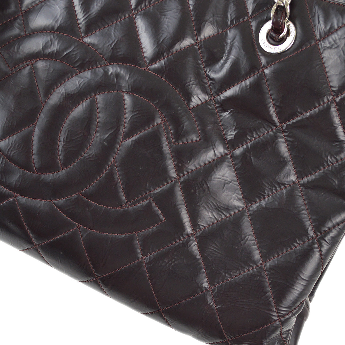 Chanel 2010-2011 Black Chain Tote Handbag