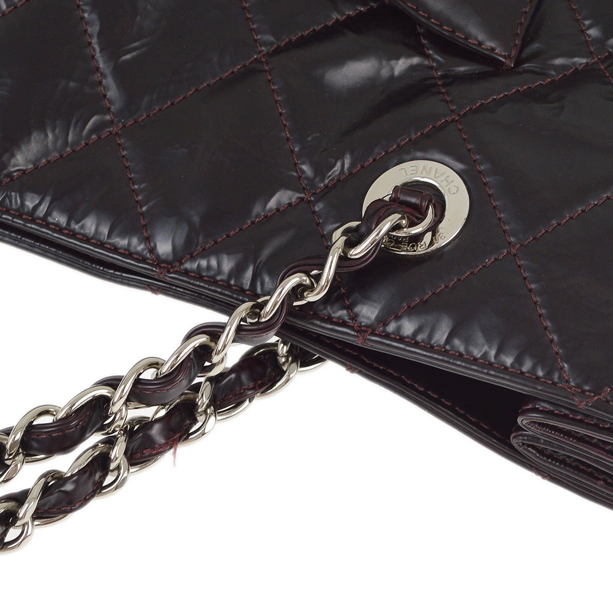 Chanel 2010-2011 Black Chain Tote Handbag