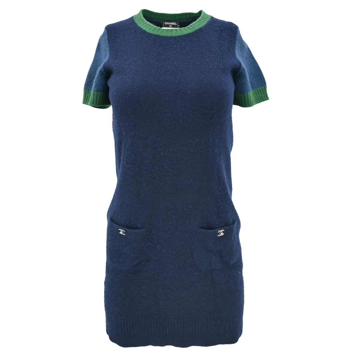 Chanel 2011-2012 Short Sleeve Dress Navy #38