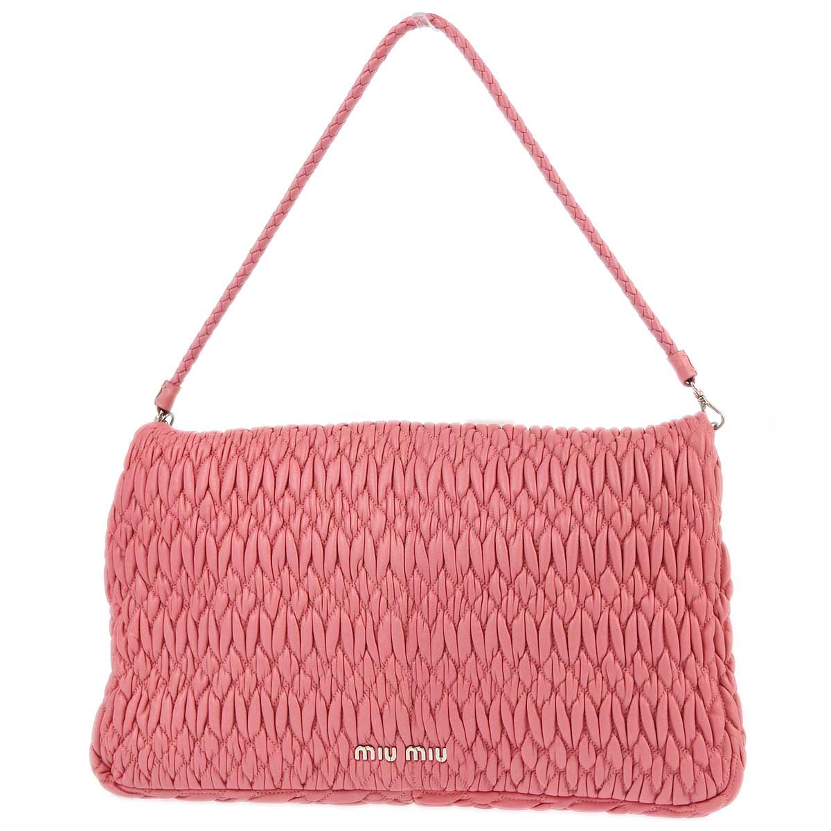 Miu Miu Pink Nappa Crystal Handbag