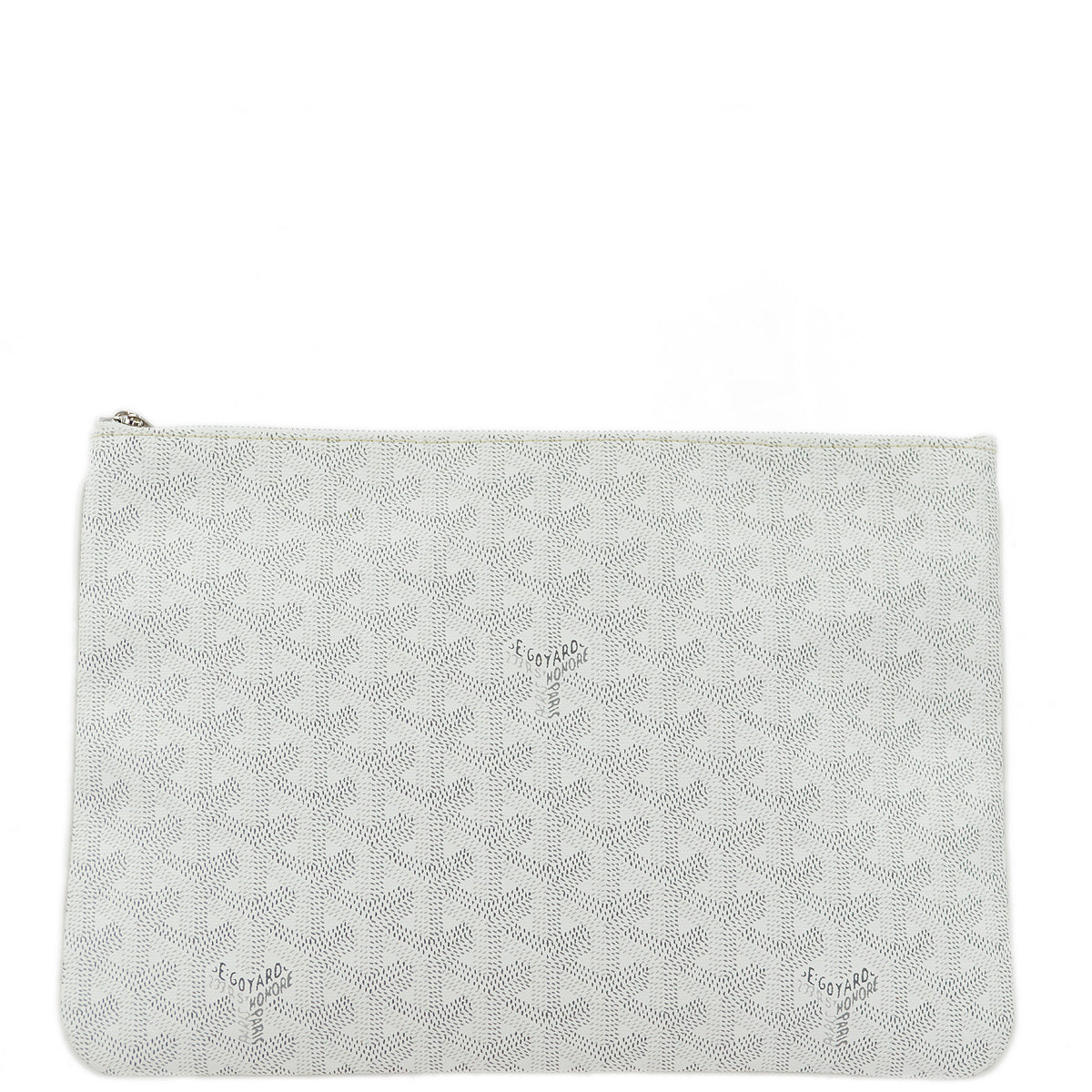 Goyard White Senat MM Clutch Bag