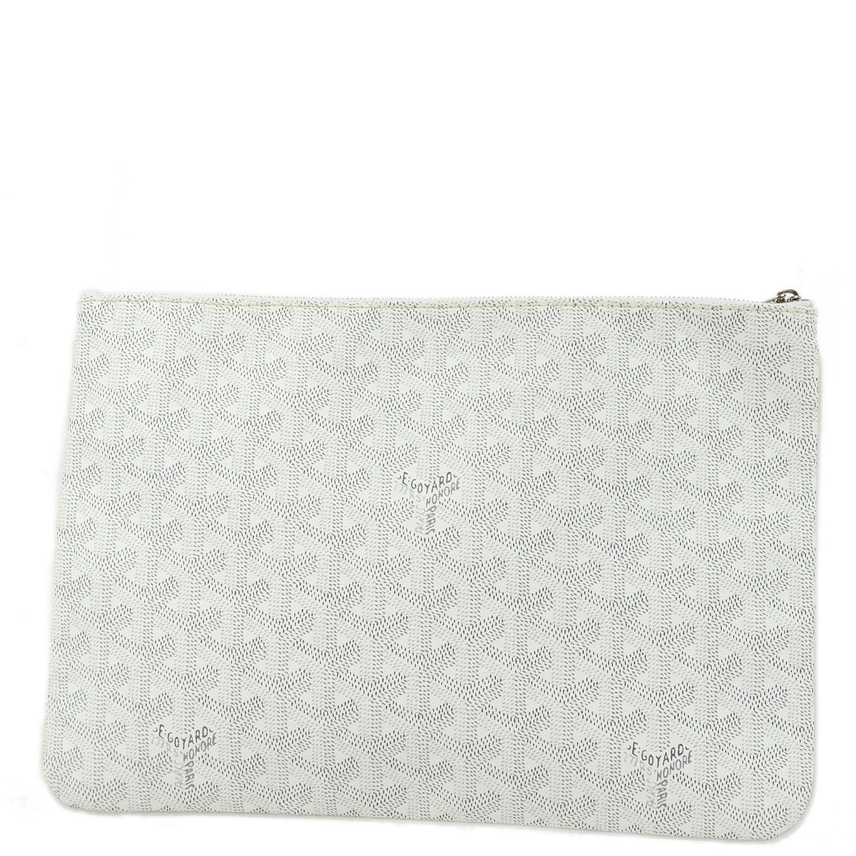 Goyard White Senat MM Clutch Bag