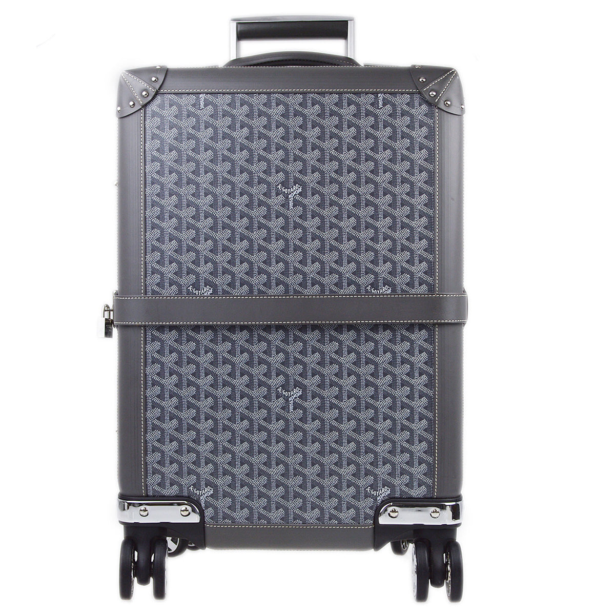 Goyard Gray Bourget PM Suitcase Luggage Trolley Bag