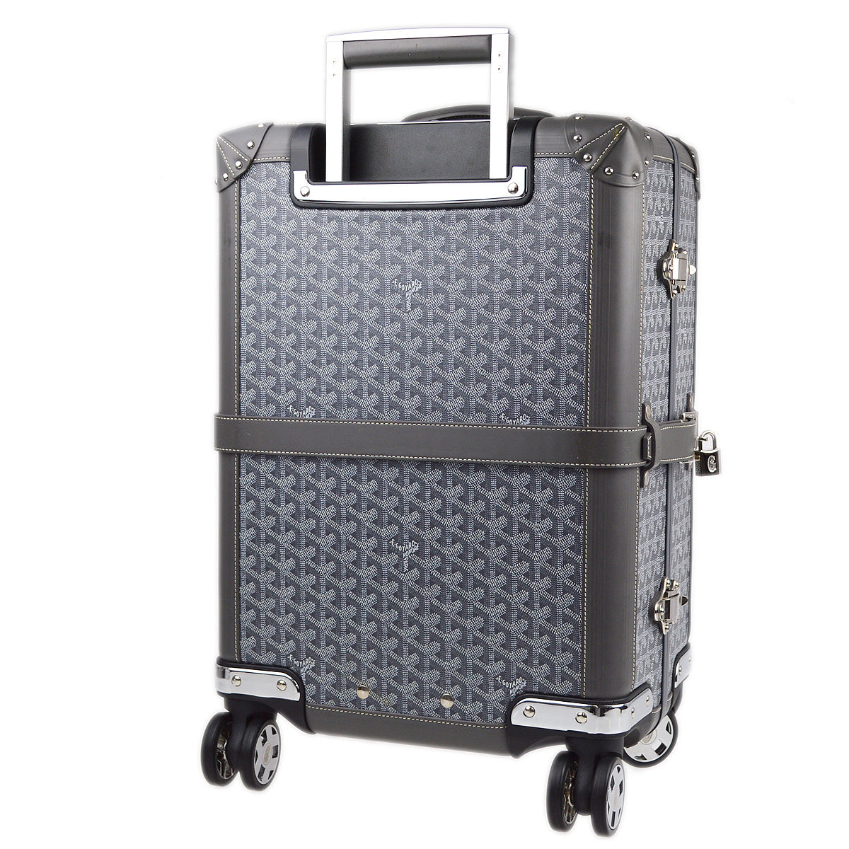 Goyard Gray Bourget PM Suitcase Luggage Trolley Bag