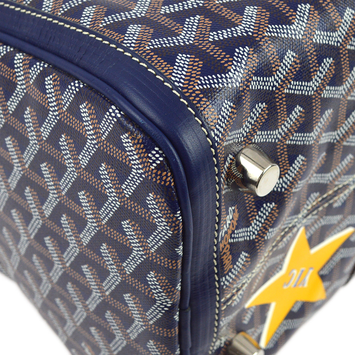 Goyard Blue Croisiere 40 Duffle Handbag