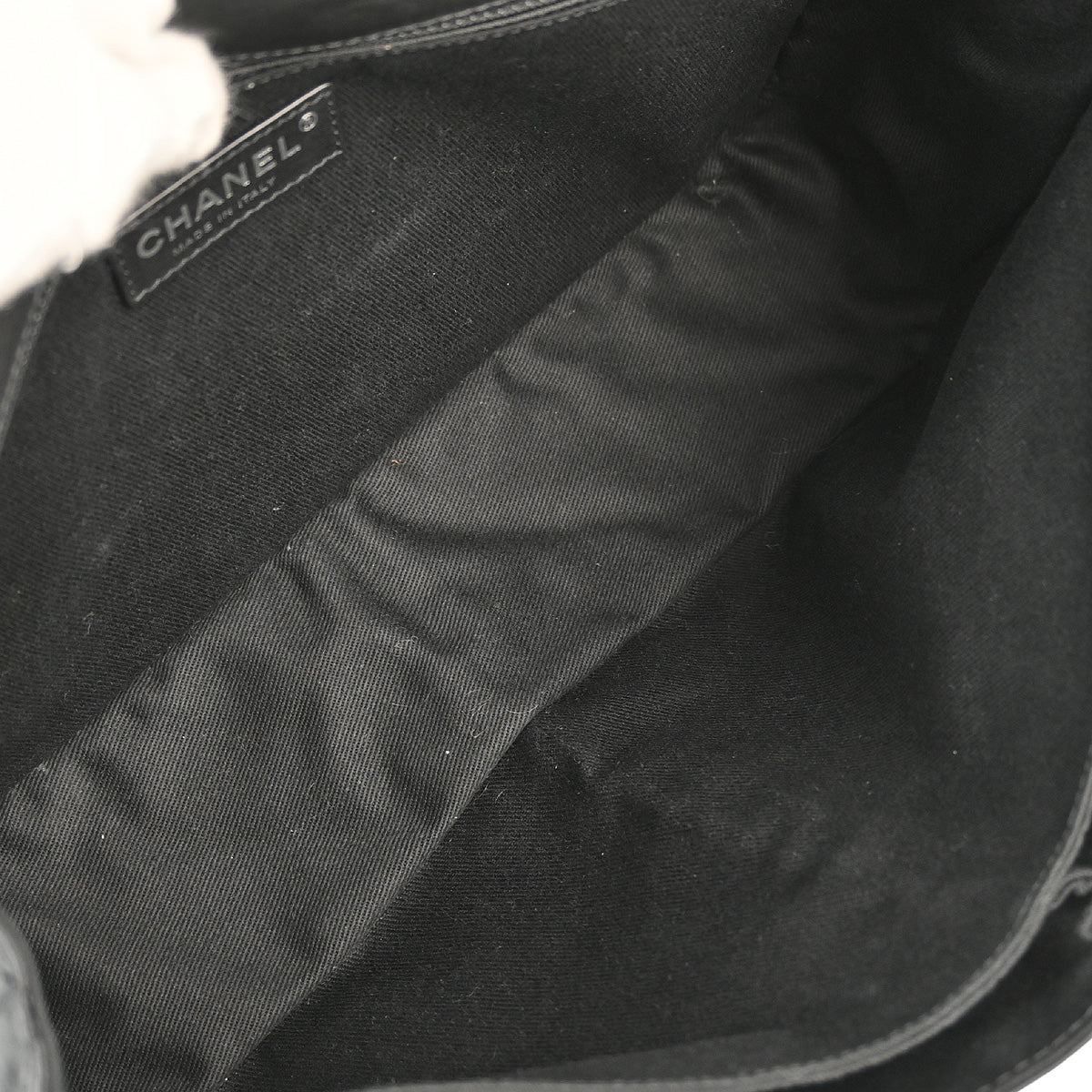 Chanel 2010-2011 Black Aged Calfskin Stitch It Double Pocket Flap Bag