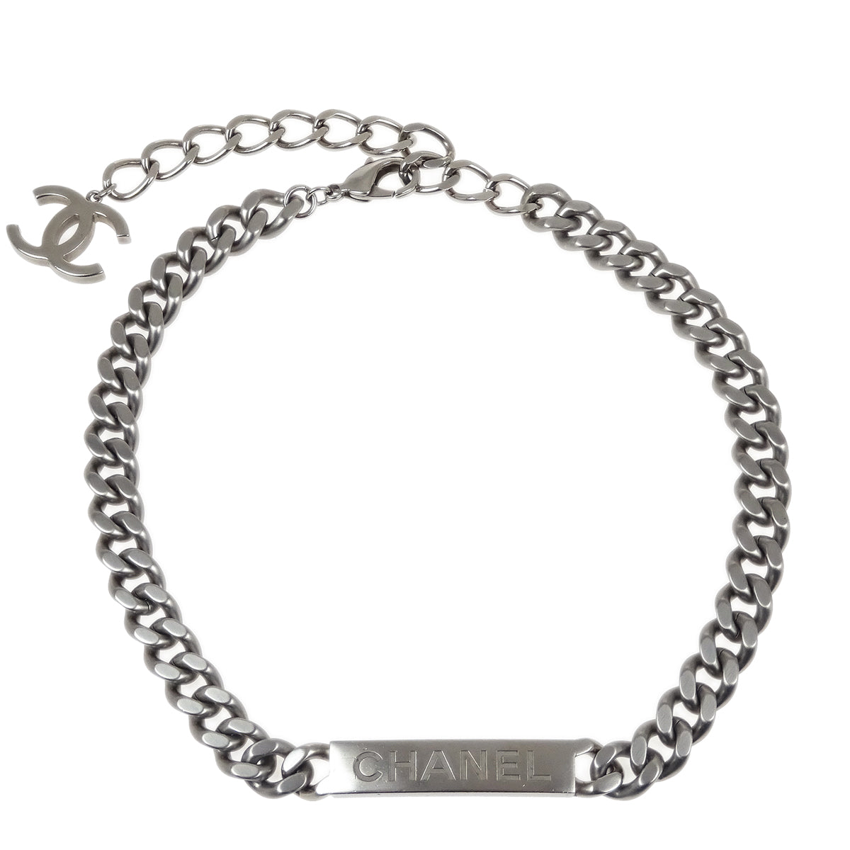 Chanel Chain Necklace Silver B15P
