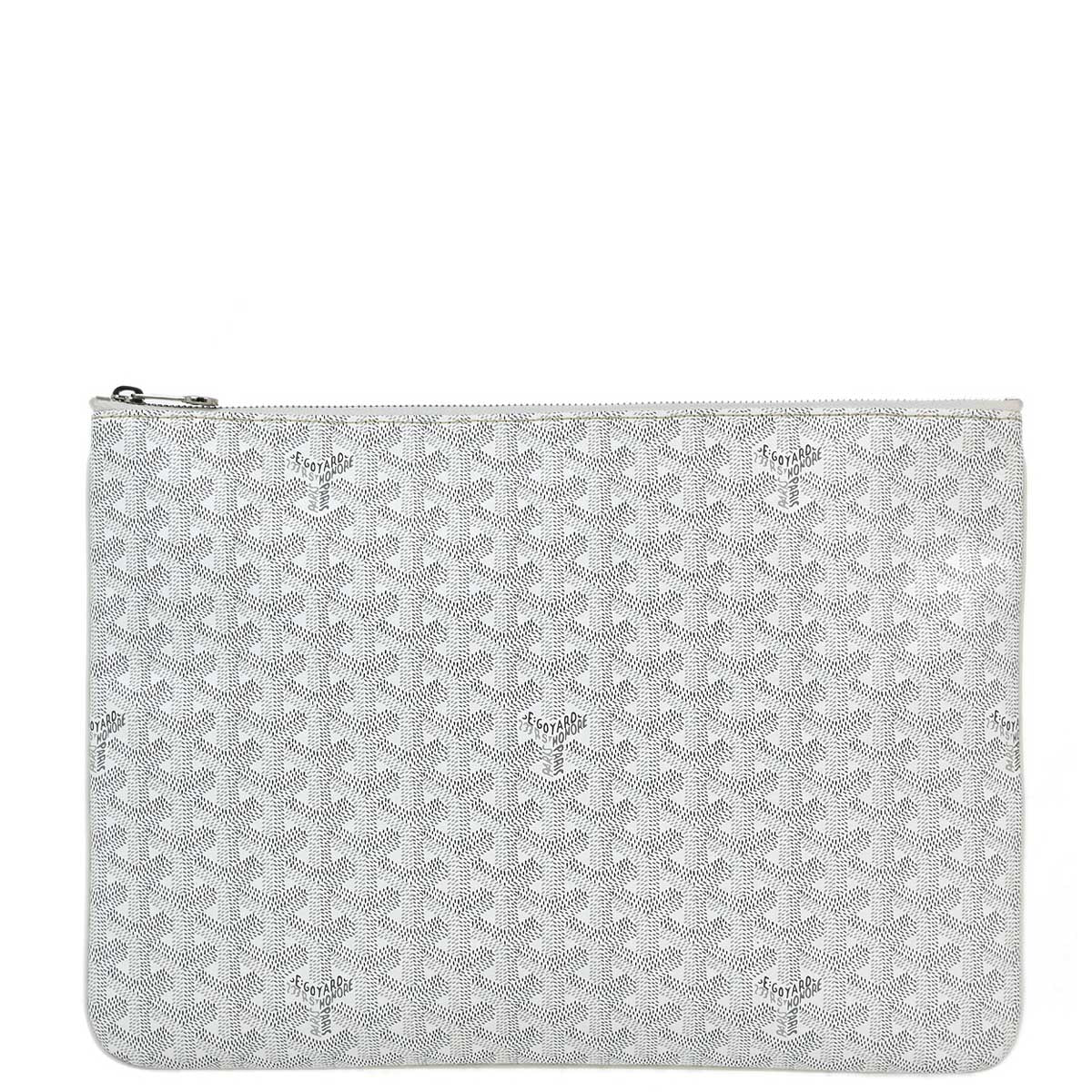 Goyard White Senat GM Clutch Bag