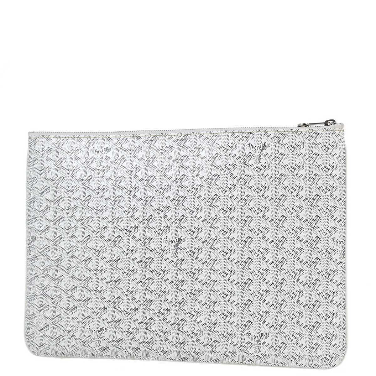 Goyard White Senat GM Clutch Bag