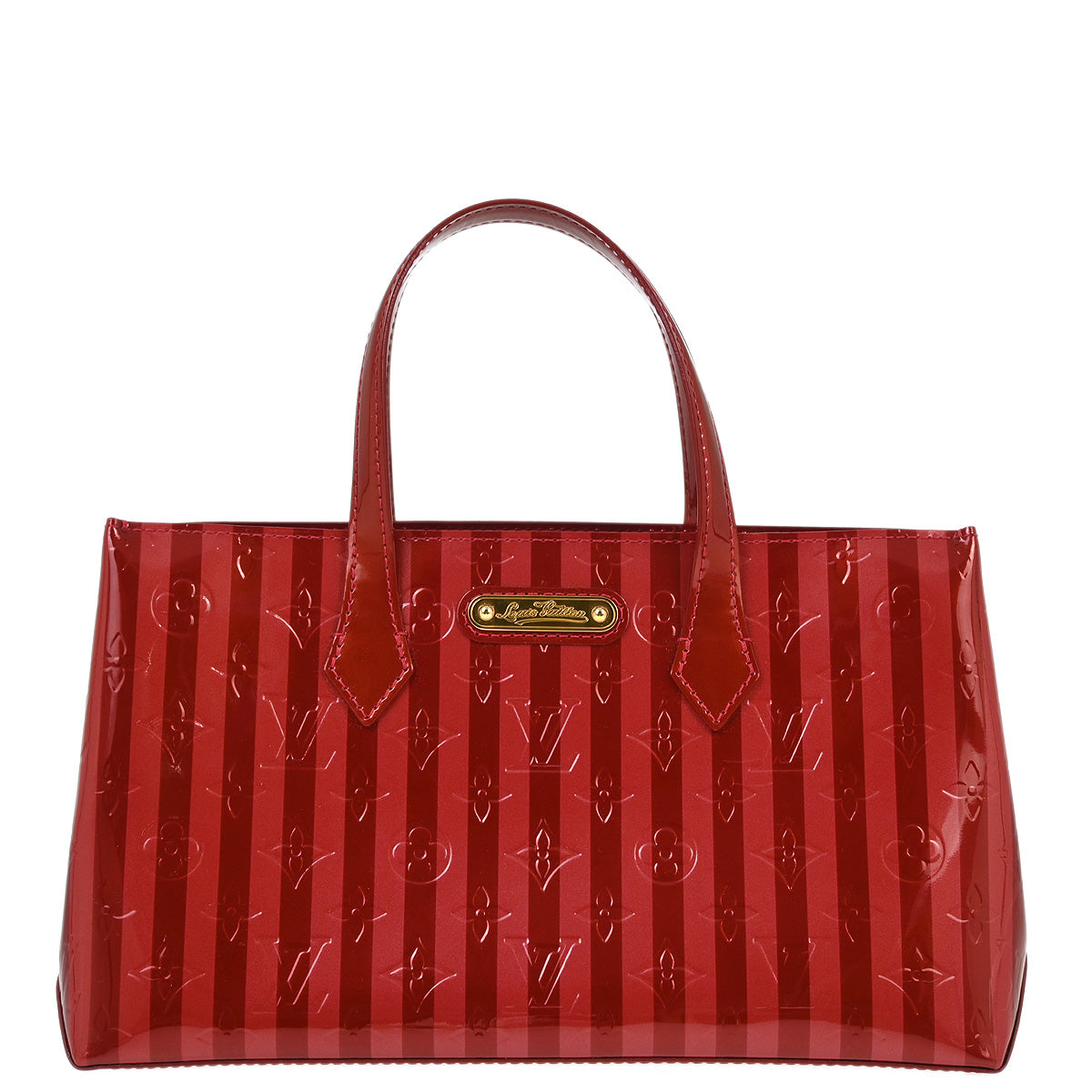 Louis Vuitton 2011 Red Monogram Vernis Wilshire PM Tote Bag M91702