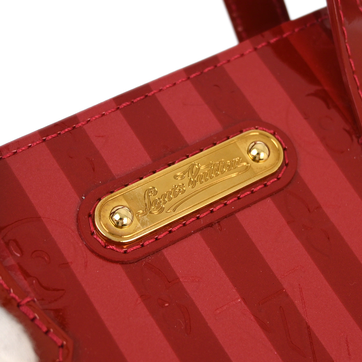 Louis Vuitton 2011 Red Monogram Vernis Wilshire PM Tote Bag M91702