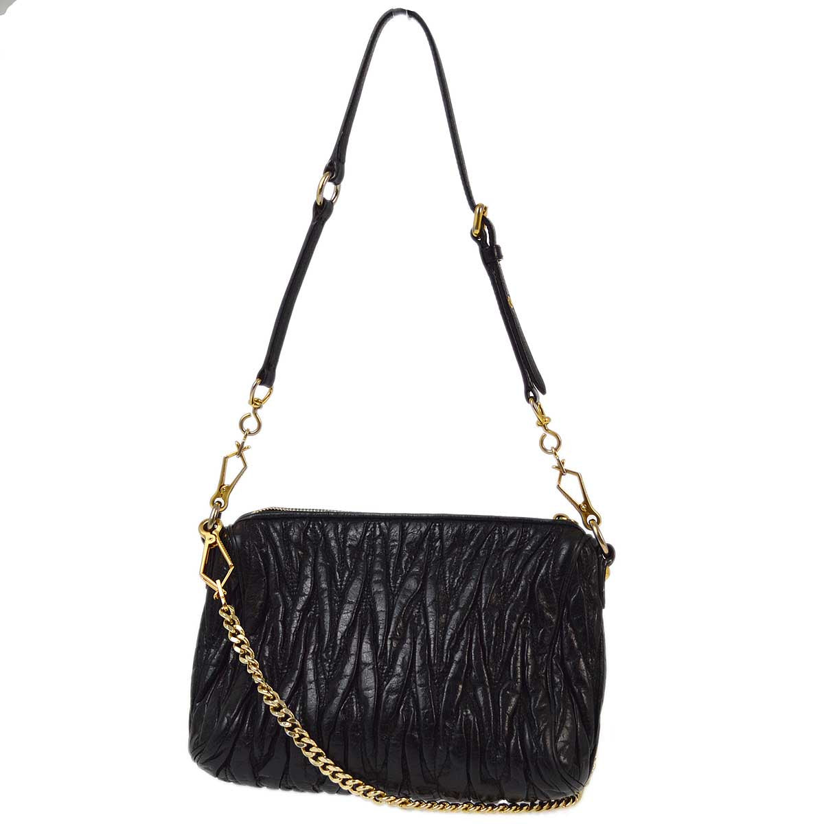Miu Miu Black 2way Shoulder Handbag