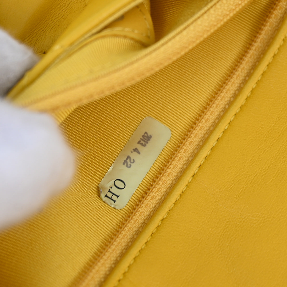 Chanel 2013-2014 Yellow Lambskin Hula Hoop Handbag
