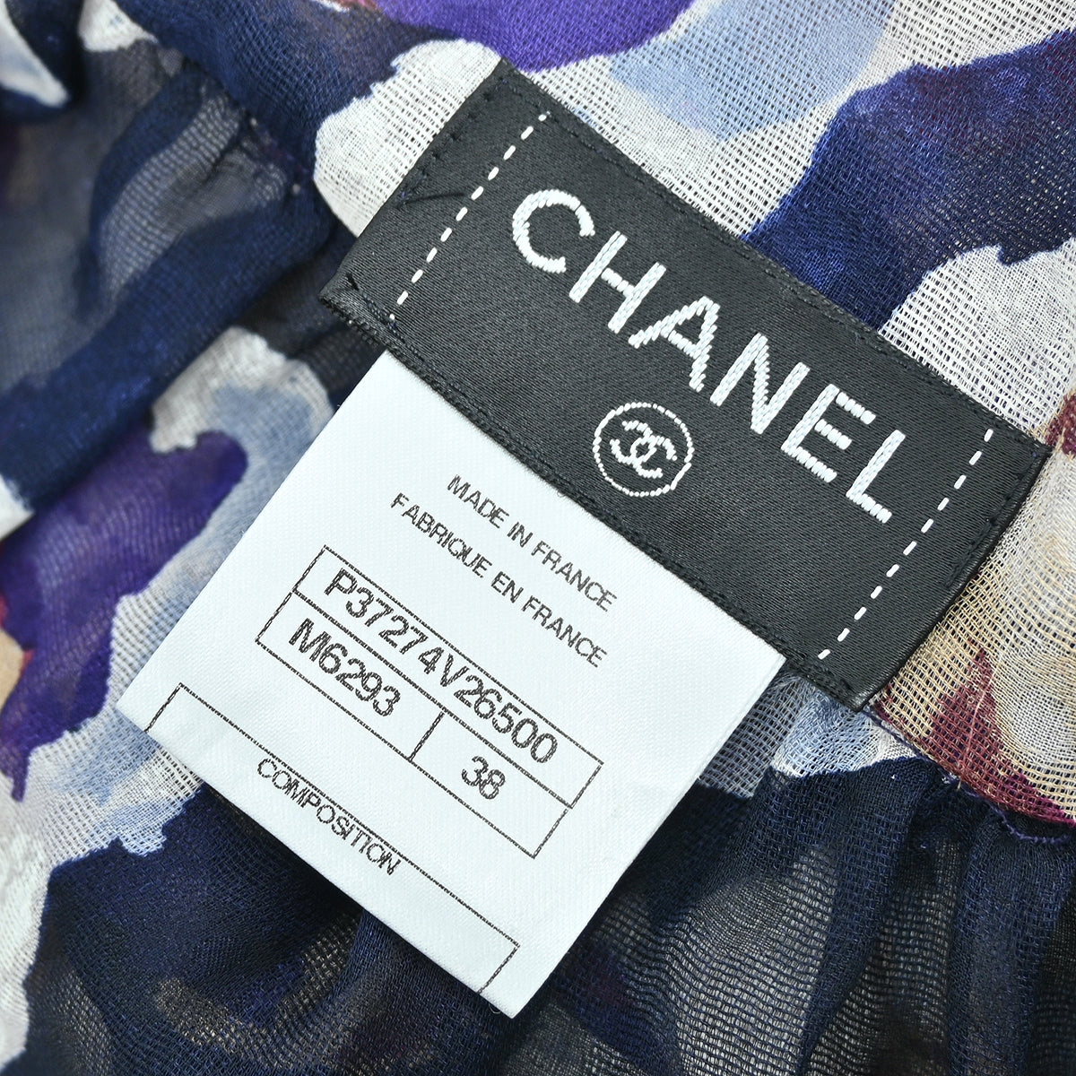 Chanel Blouse Shirt Navy #38