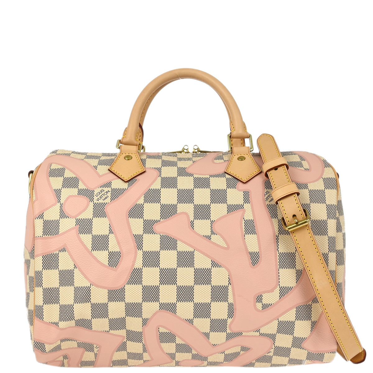 Louis Vuitton 2017 Damier Azur Speedy Bandouliere 30 Duffle Bag N41052