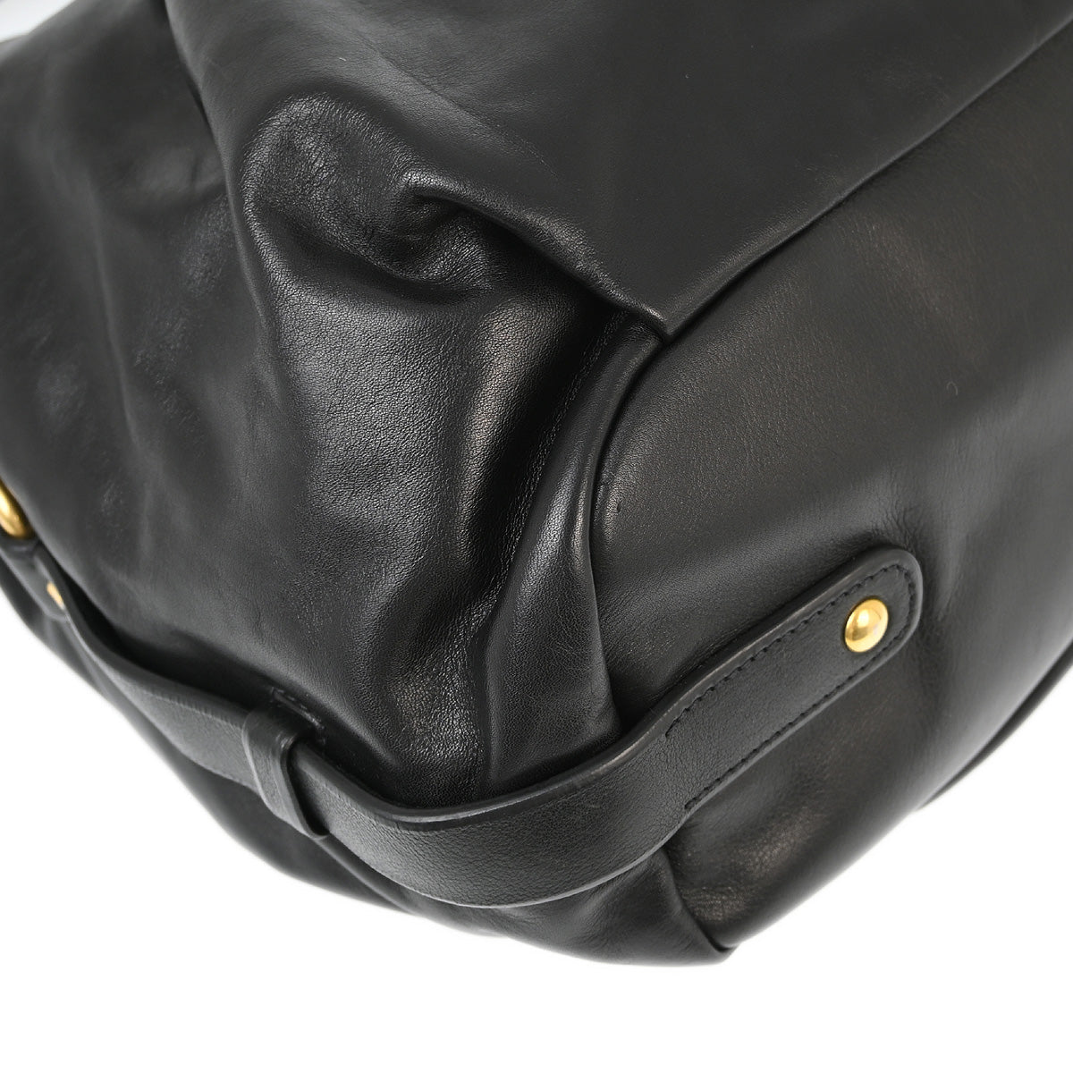 Prada Black Leather Hobo Handbag