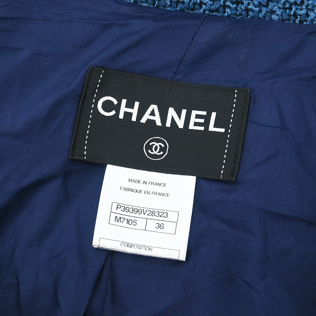 Chanel Double Breasted Jacket Blue #36