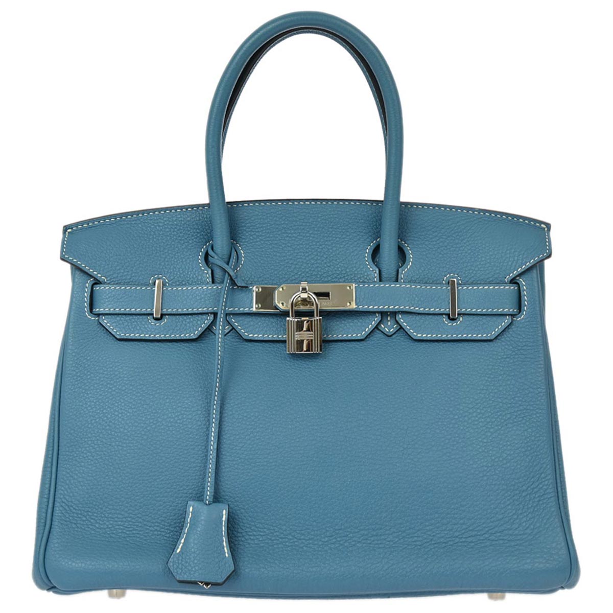 Hermes 2010 Blue Jean Togo Birkin 30 Handbag
