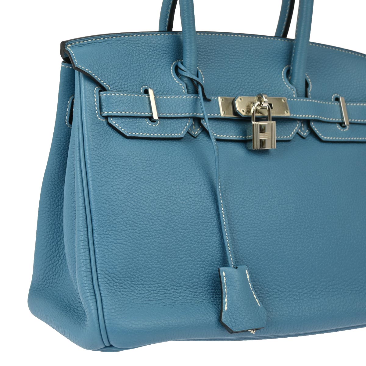 Hermes 2010 Blue Jean Togo Birkin 30 Handbag