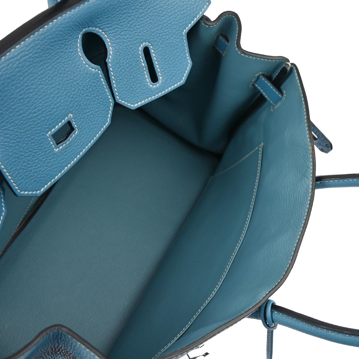 Hermes 2010 Blue Jean Togo Birkin 30 Handbag