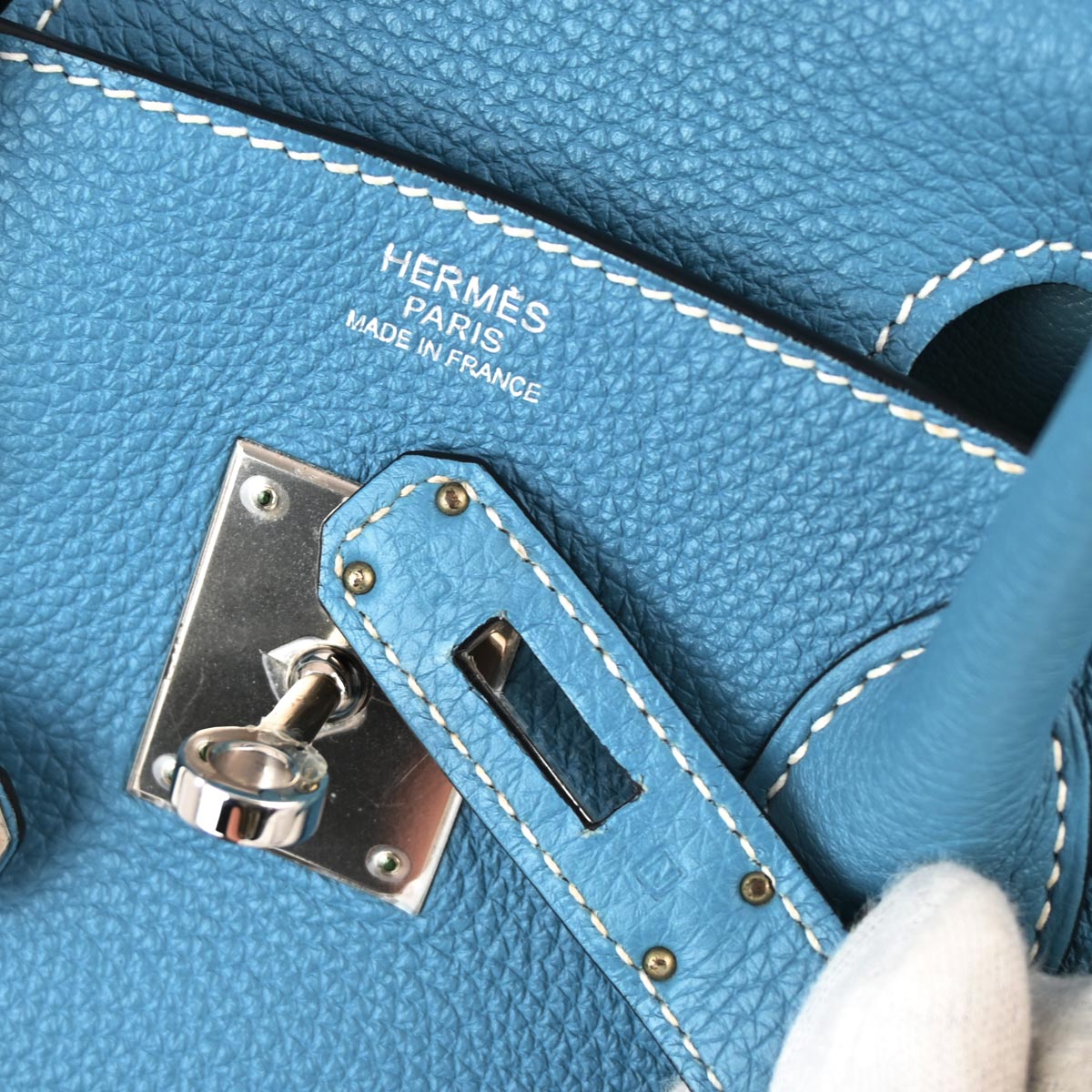 Hermes 2010 Blue Jean Togo Birkin 30 Handbag