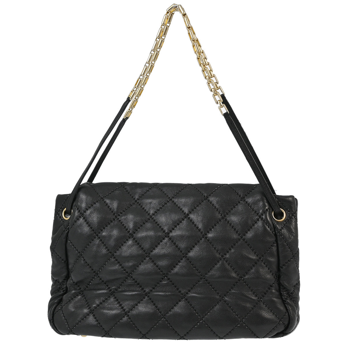 Chanel 2010-2011 Black Calfskin Ultra Stitch Retro Chain Shoulder Bag