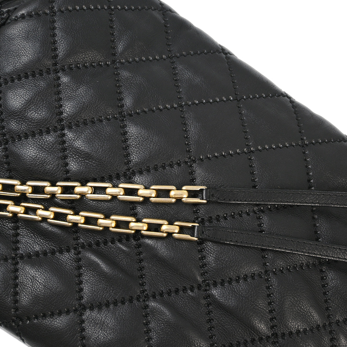 Chanel 2010-2011 Black Calfskin Ultra Stitch Retro Chain Shoulder Bag