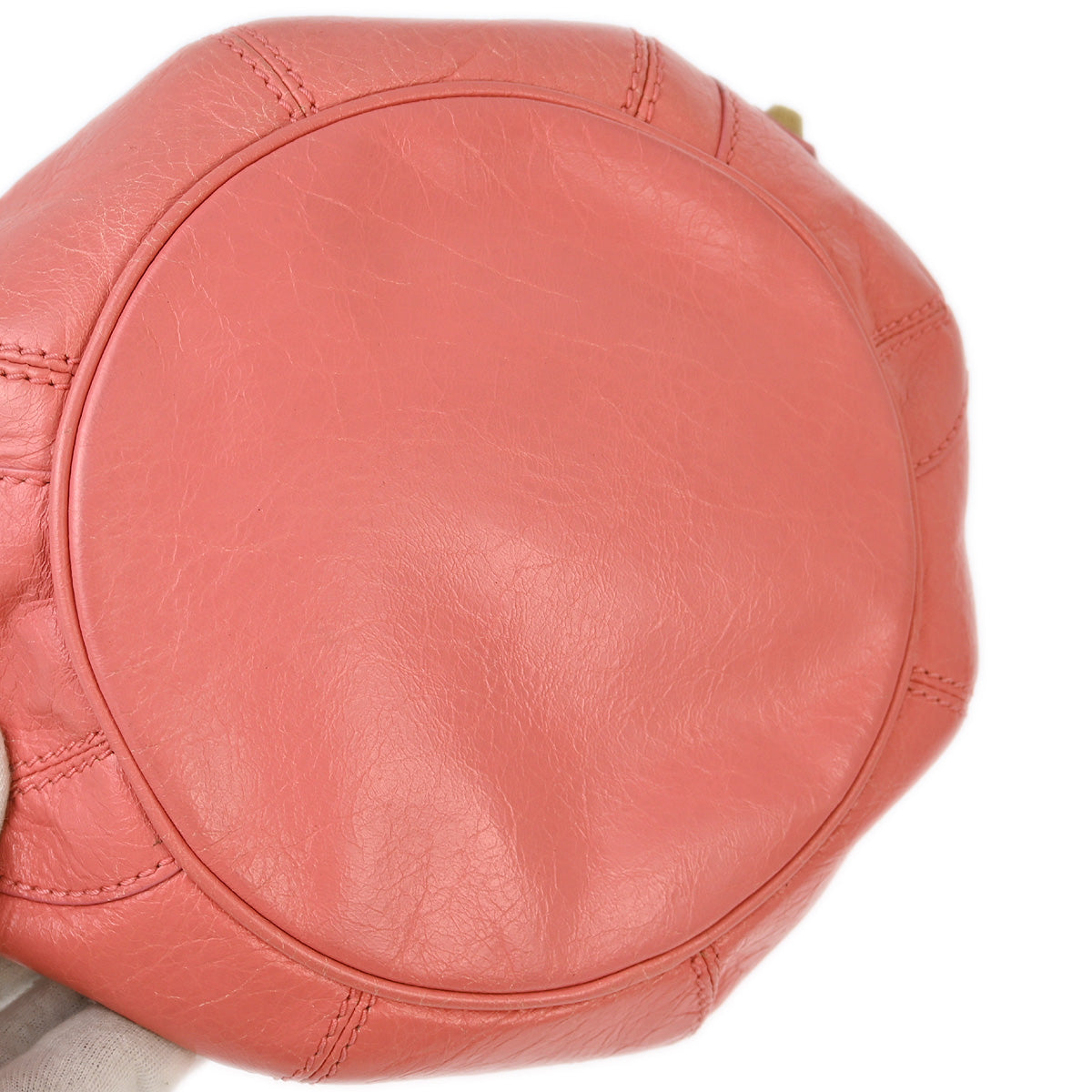 Balenciaga 2015 Pink Goatskin Giant Mini Pompon Handbag