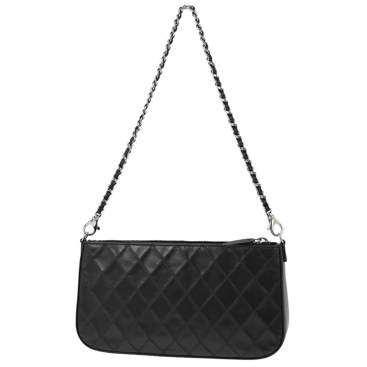 Chanel 2010-2011 Black Lambskin Bicolore Chain Handbag