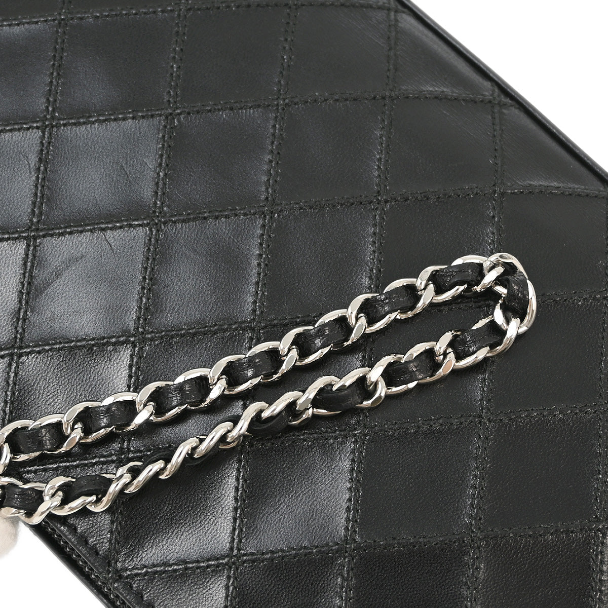 Chanel 2010-2011 Black Lambskin Bicolore Chain Handbag