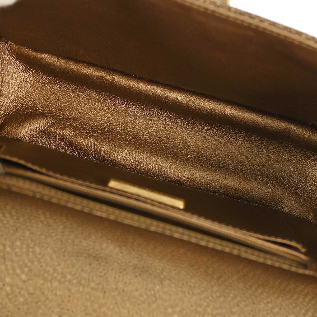 Chanel 2010-2011 Bronze Caviar Gripoix Choco Bar Chain Handbag