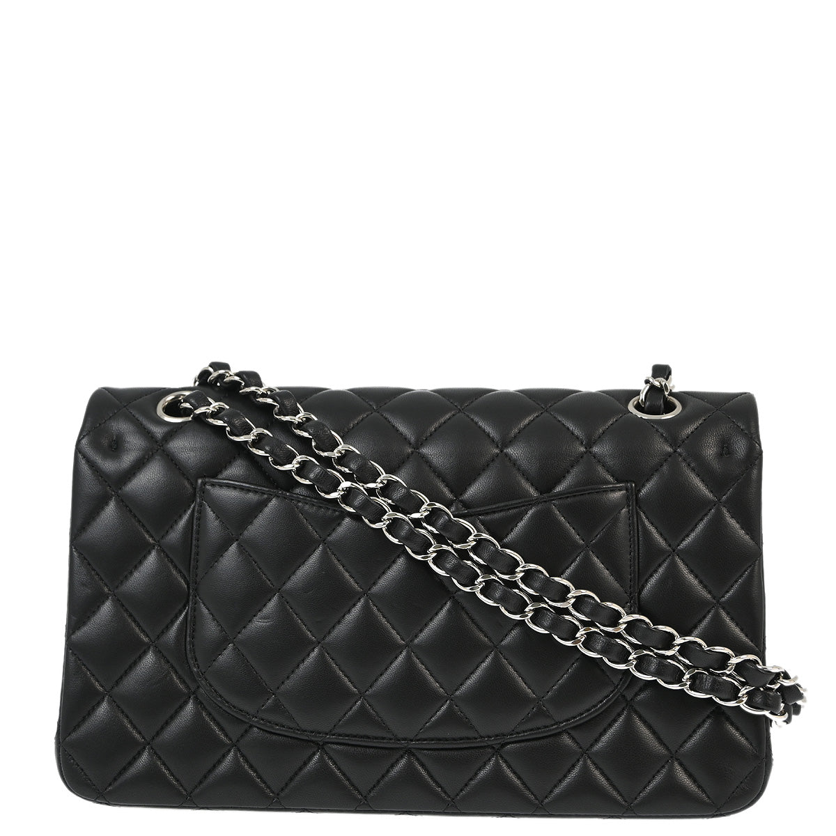 Chanel 2019 Black Lambskin Medium Classic Double Flap Shoulder Bag