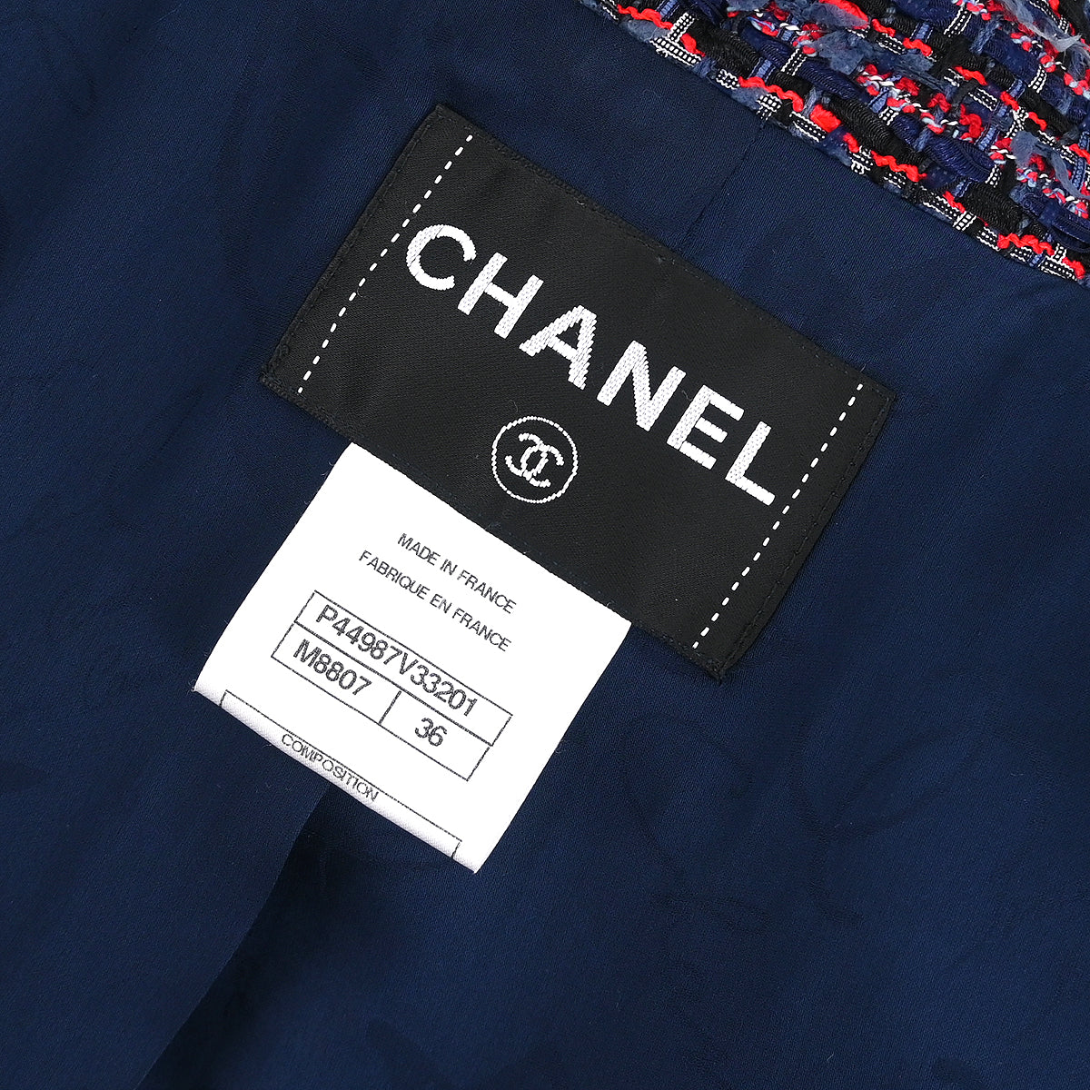 Chanel Single Breasted Jacket Navy #36