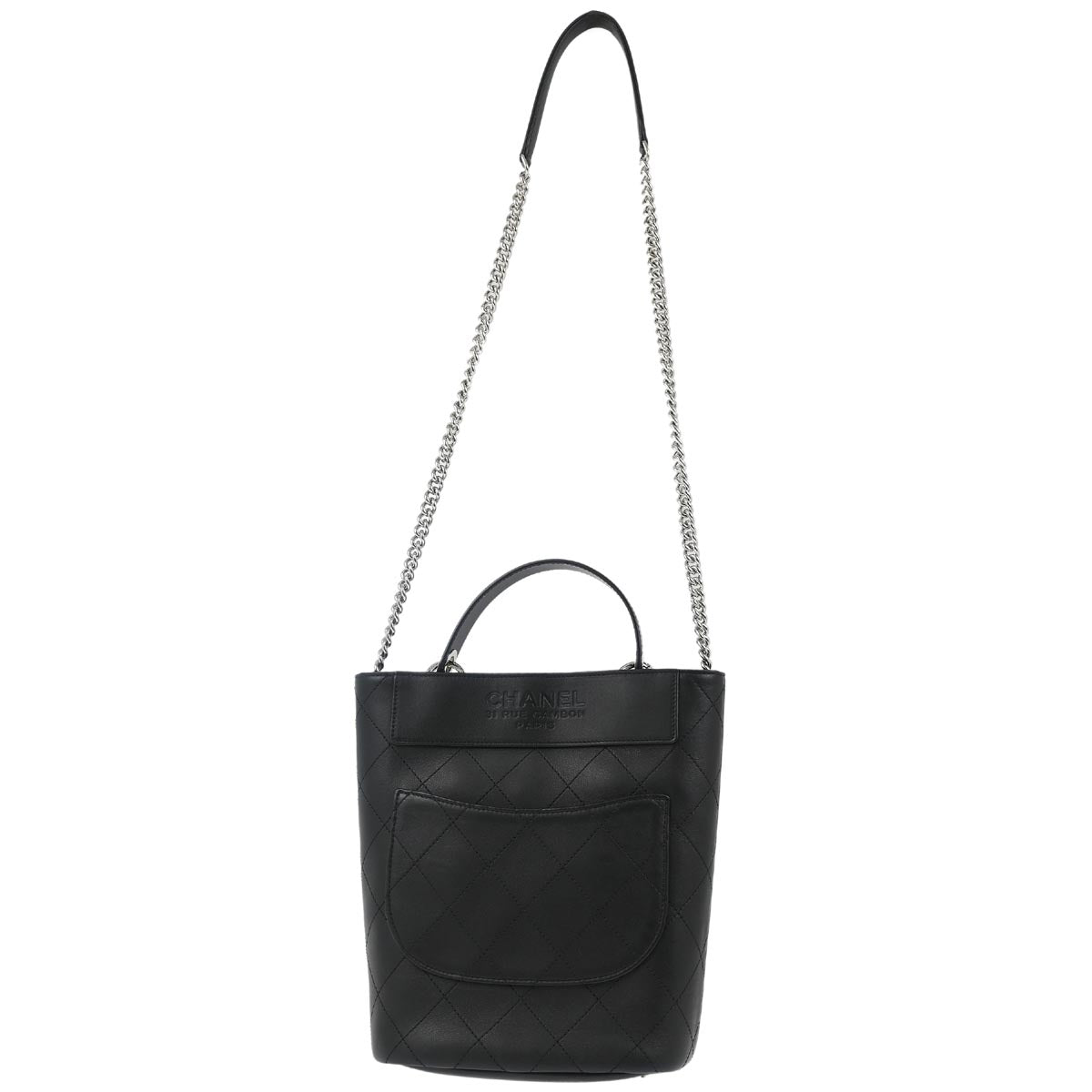 Chanel 2019 Black Lambskin 31 Rue Cambon 2way Bucket Shoulder Handbag