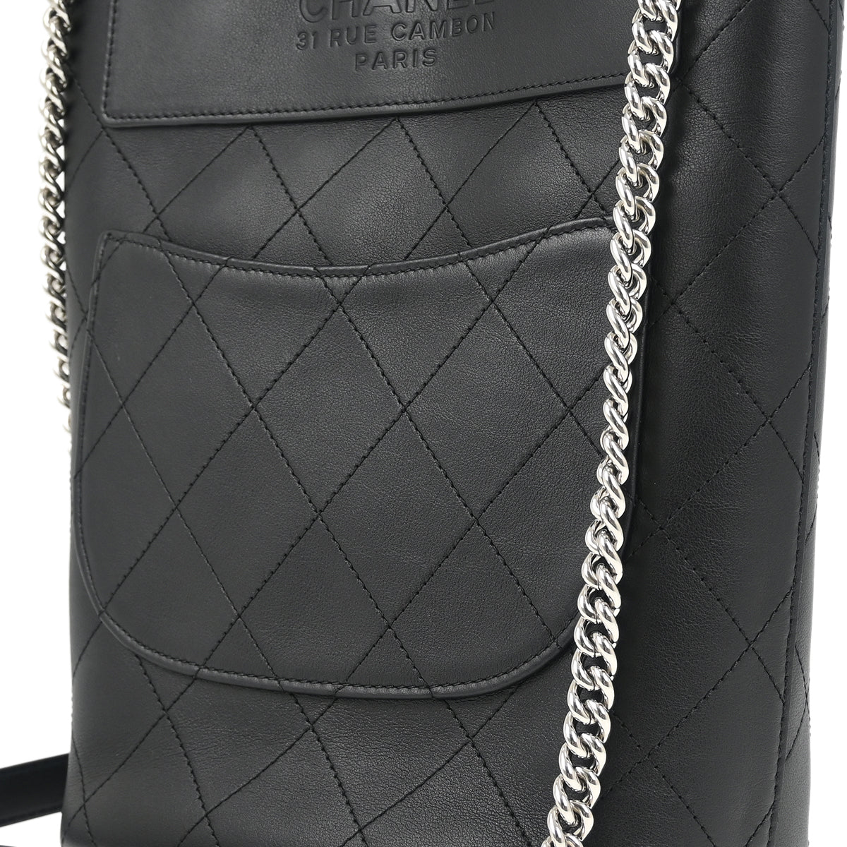 Chanel 2019 Black Lambskin 31 Rue Cambon 2way Bucket Shoulder Handbag