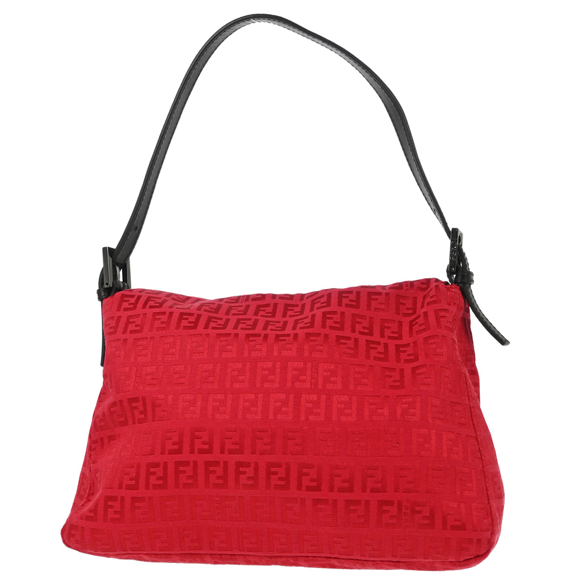 Fendi Red Zucchino Mamma Baguette Handbag