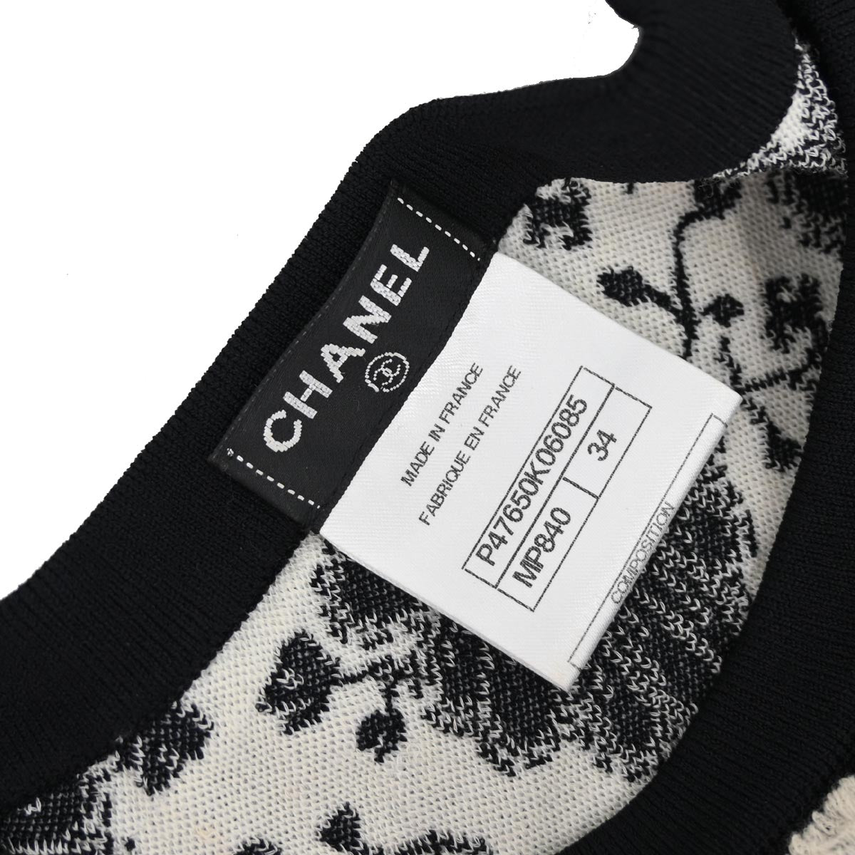 Chanel 2014 Short Sleeve Sweater Top Black #34