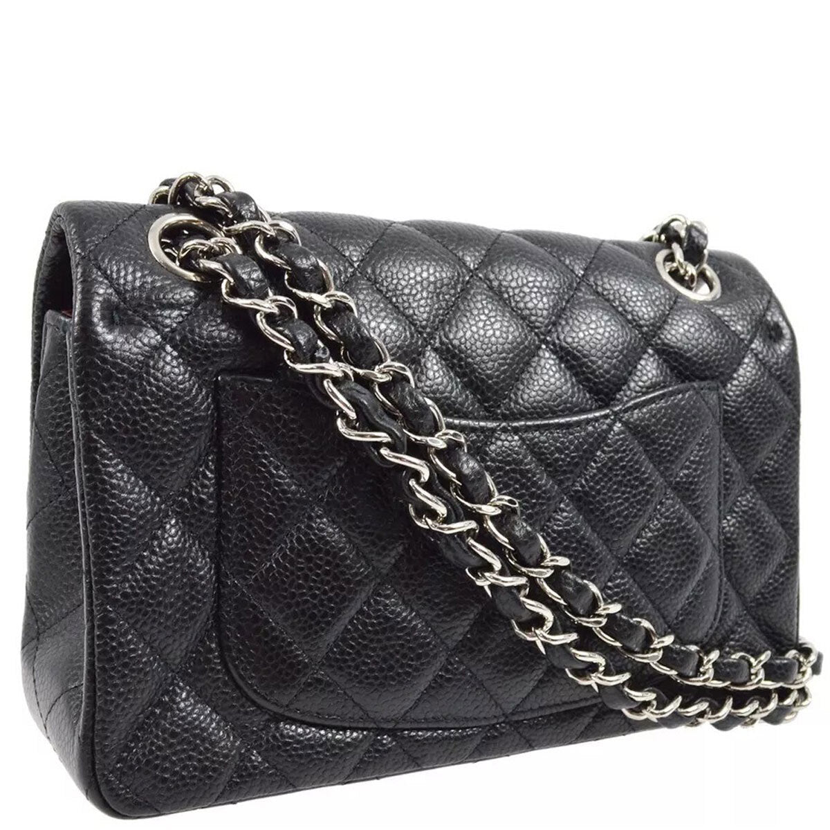 Chanel 2011 Black Caviar Single Flap Shoulder Bag