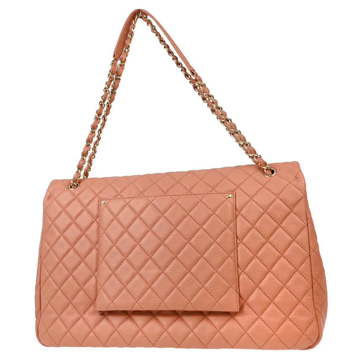 Chanel Pink Calfskin XXL Single Flap Shoulder Bag