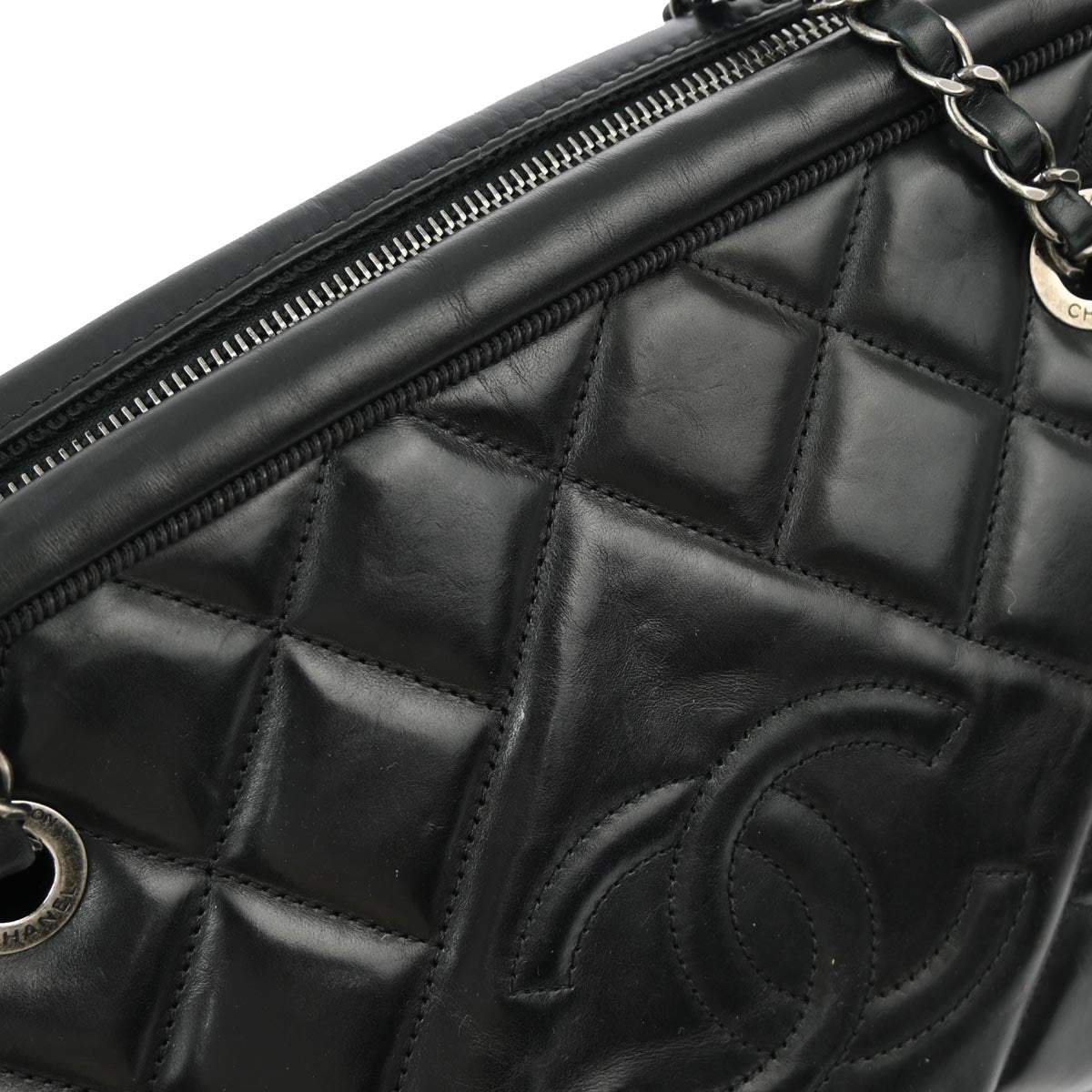 Chanel 2015-2016 Black Lambskin Shoulder Bag