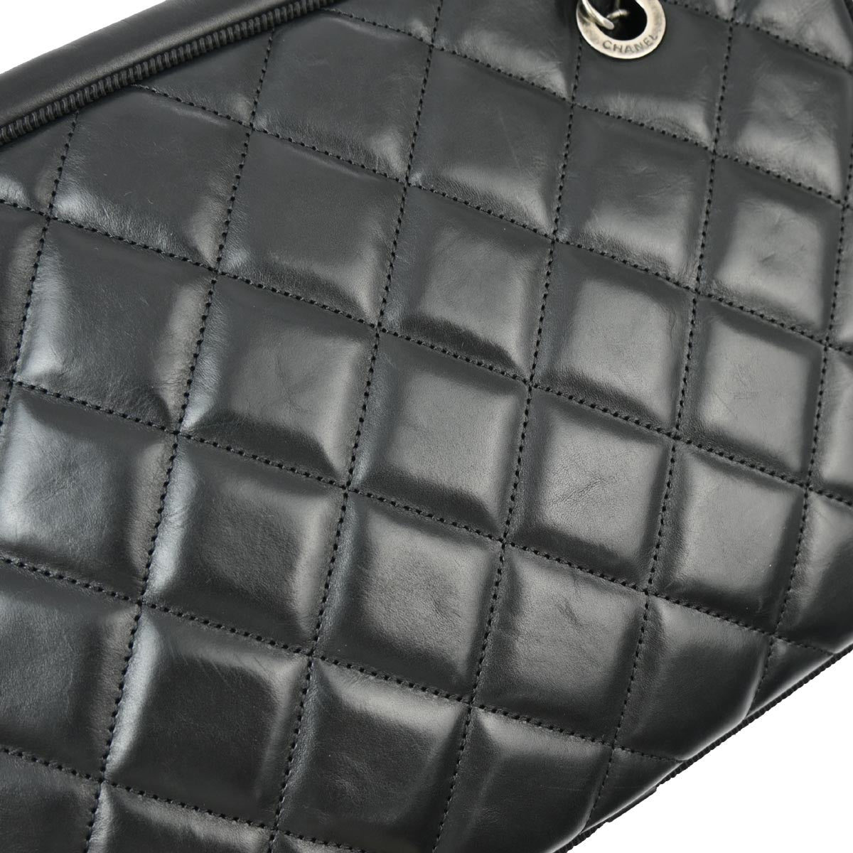 Chanel 2015-2016 Black Lambskin Shoulder Bag