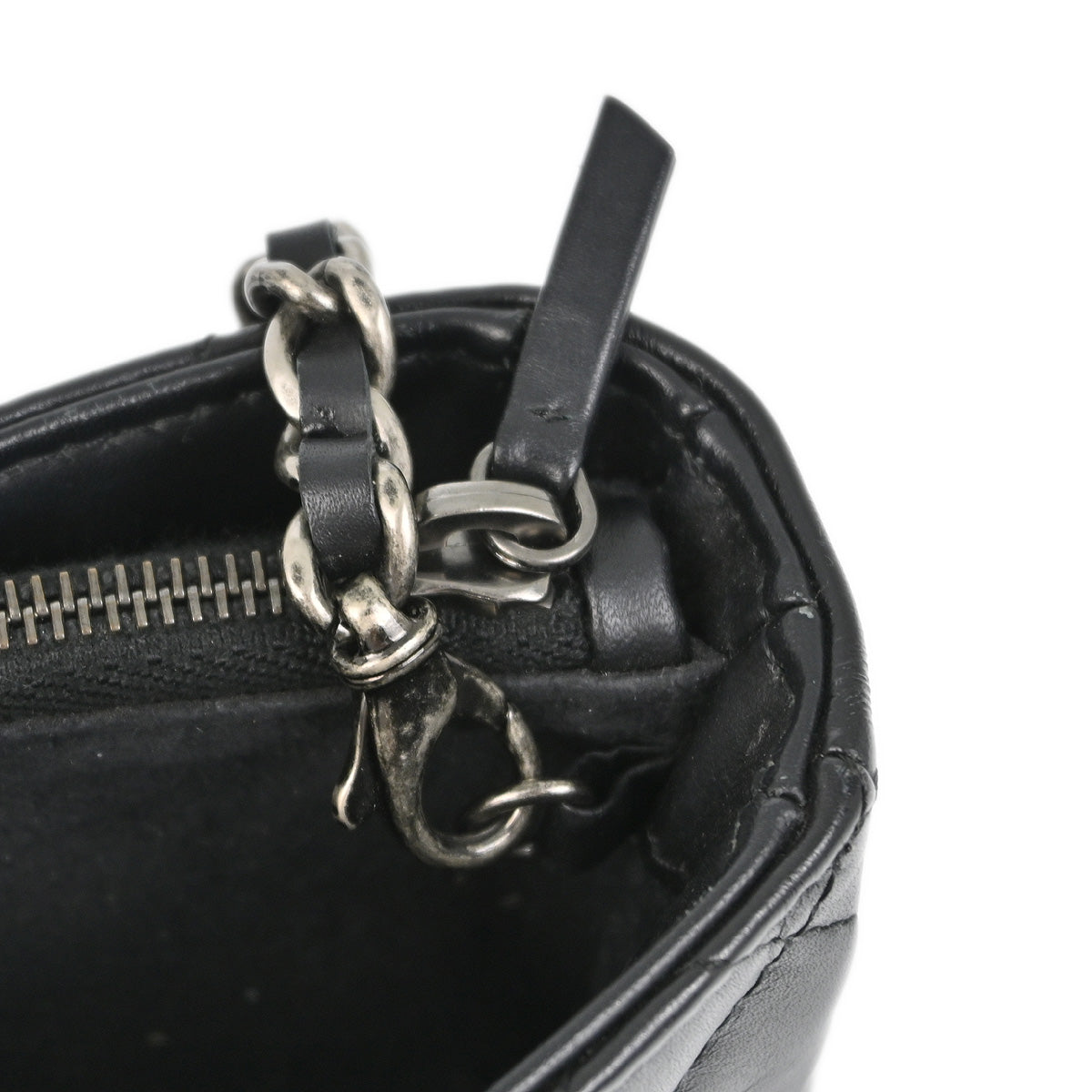 Chanel 2014-2015 Black Lambskin Mademoiselle Lock Shoulder Bag