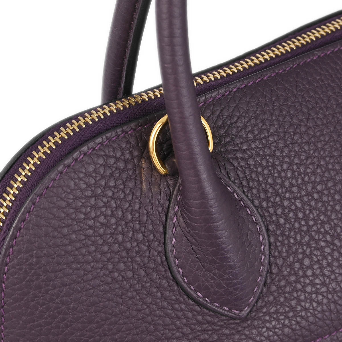 Hermes 2019 Purple Taurillon Clemence Bolide 31 2way Shoulder Handbag