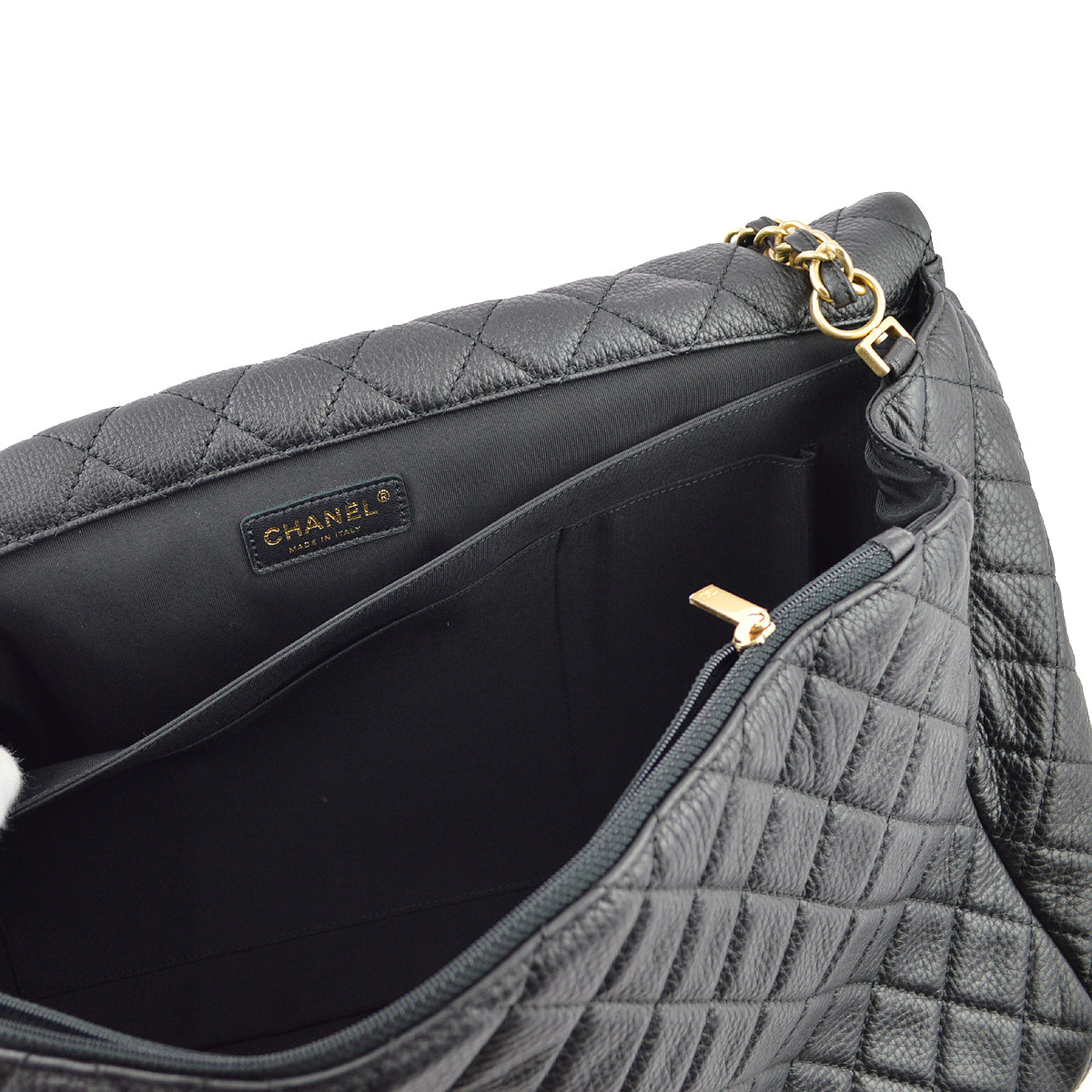 Chanel 2018 Black Calfskin XXL Single Flap Shoulder Bag