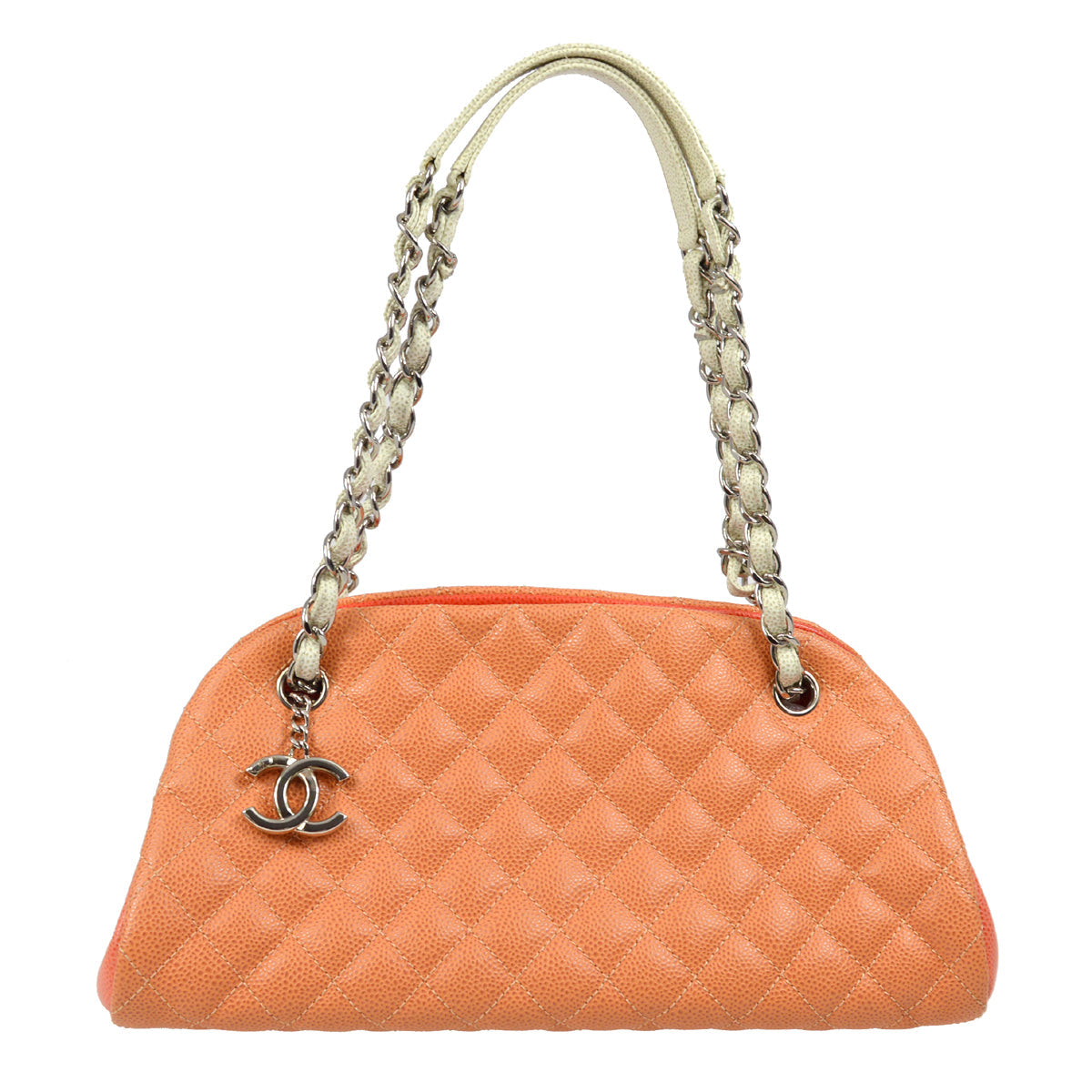 Chanel 2012-2013 Orange Caviar Shoulder Bag