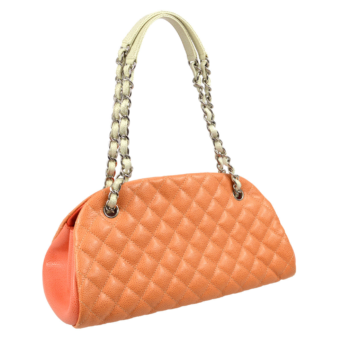 Chanel Orange Caviar Shoulder Bag