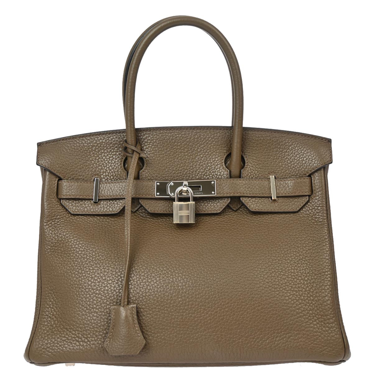 Hermes 2014 Taupe Taurillon Clemence Birkin 30 Handbag