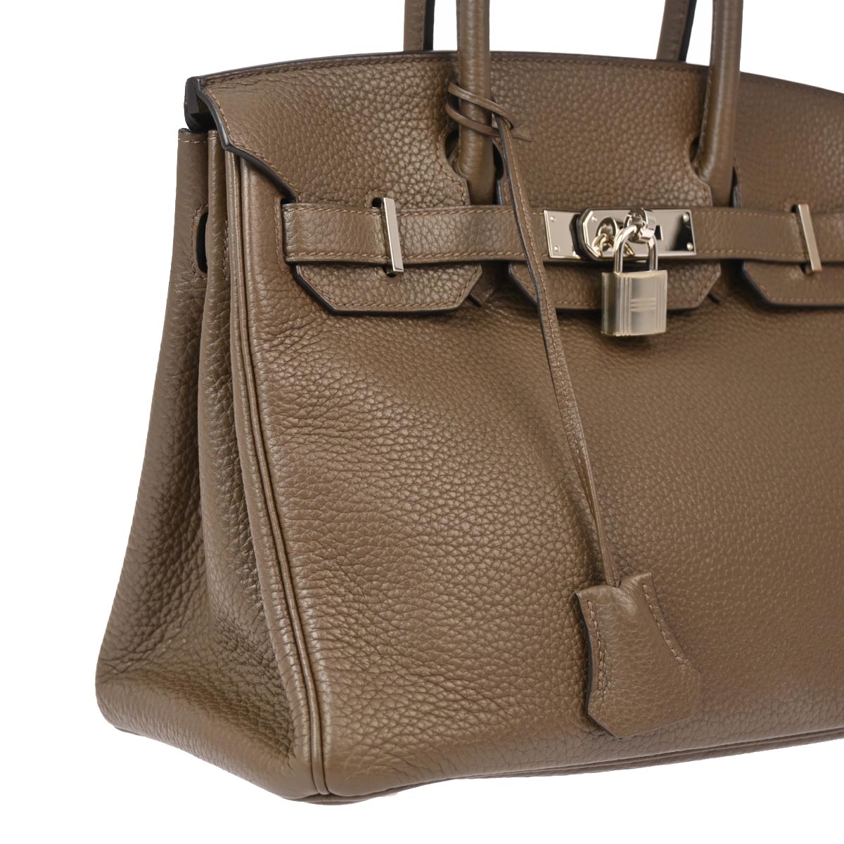 Hermes 2014 Taupe Taurillon Clemence Birkin 30 Handbag