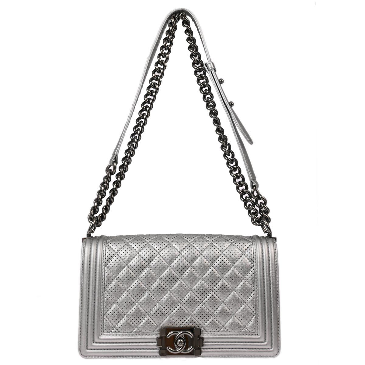 Chanel 2013-2014 Perforated Lambskin Boy Medium