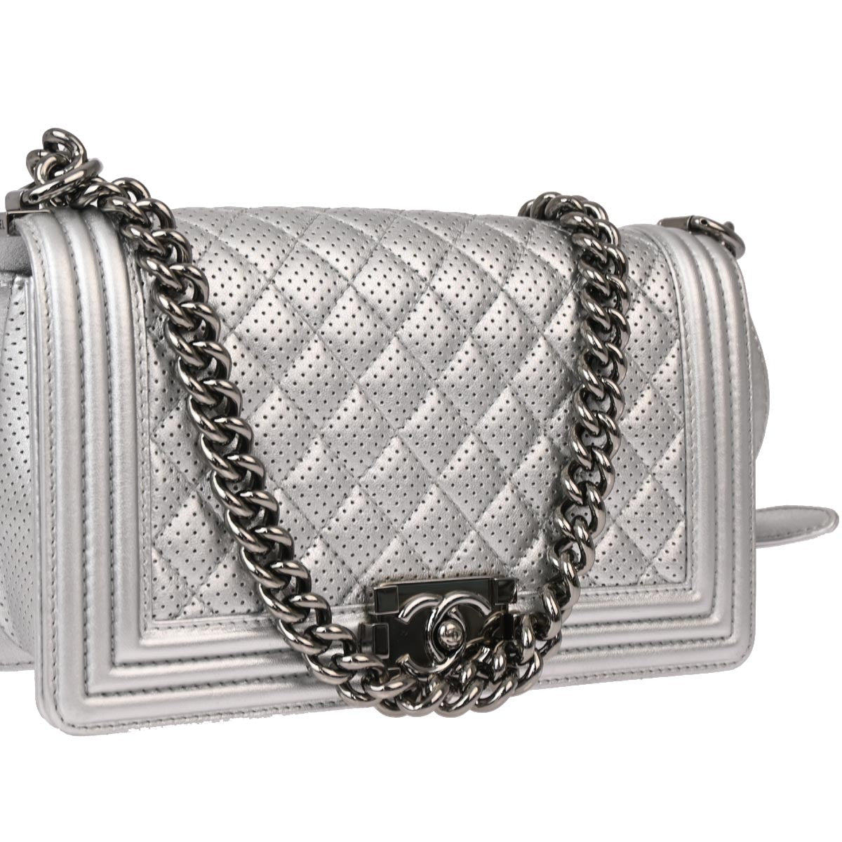 Chanel 2013-2014 Perforated Lambskin Boy Medium